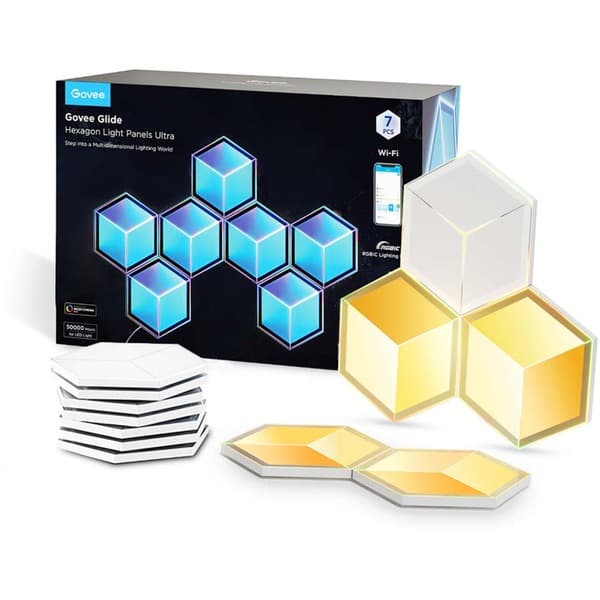 Glide Hexagon Light Panels Ultra - 7-pack sfeerverlichting - View 1