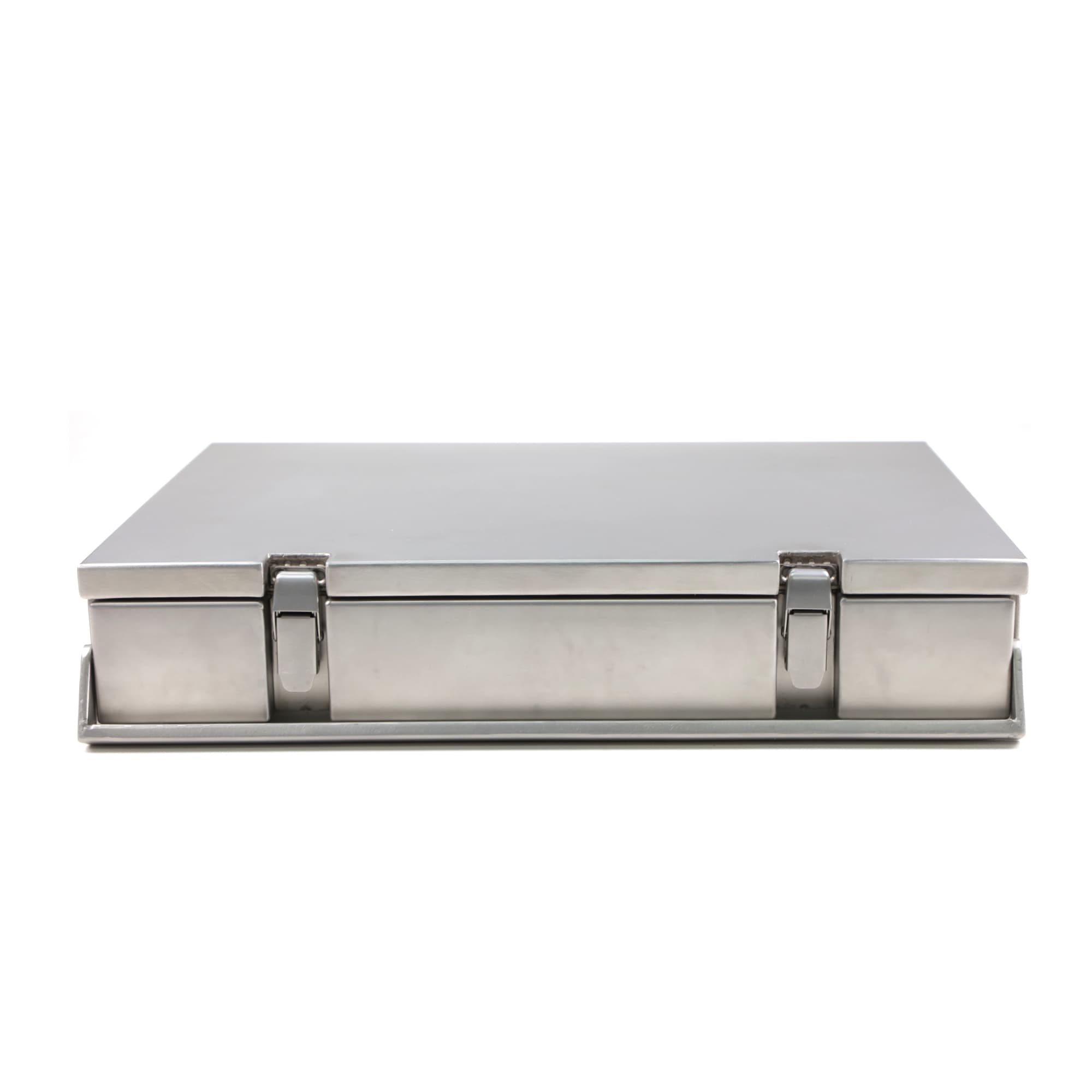 Solid Metal Faraday Cage Box – Hinged & Latched Stainless Steel - View 1