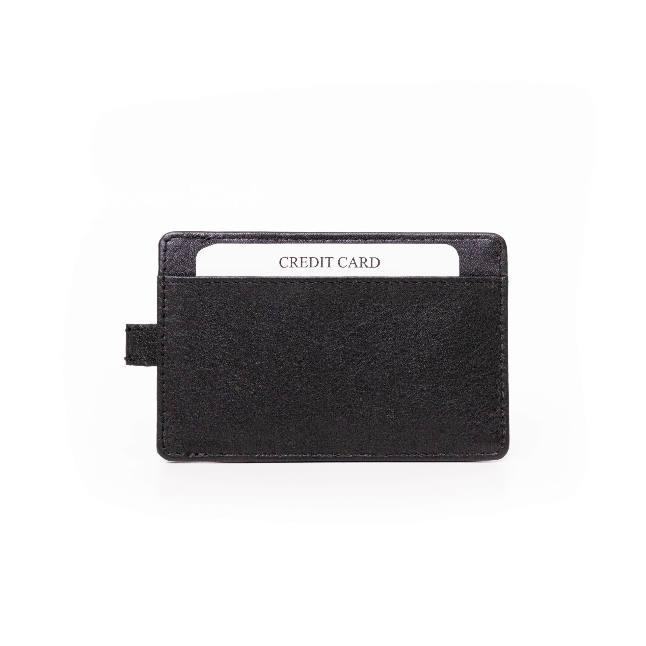 Credit Card Holder RFID Blocking Wallet โ Genuine Black Leather, ID Theft Protection - View 1