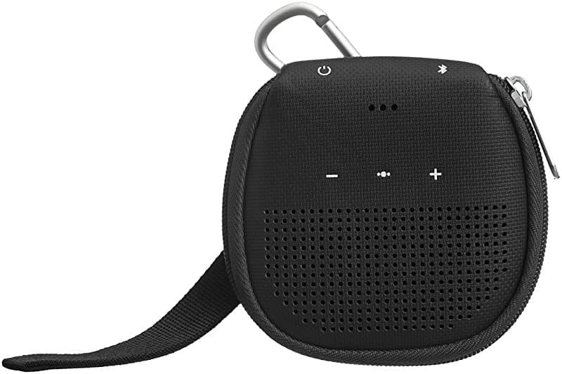 Amazon Basics - Hoes met houder voor Bluetooth-luidspreker Bose SoundLink Micro, zwart - View 1