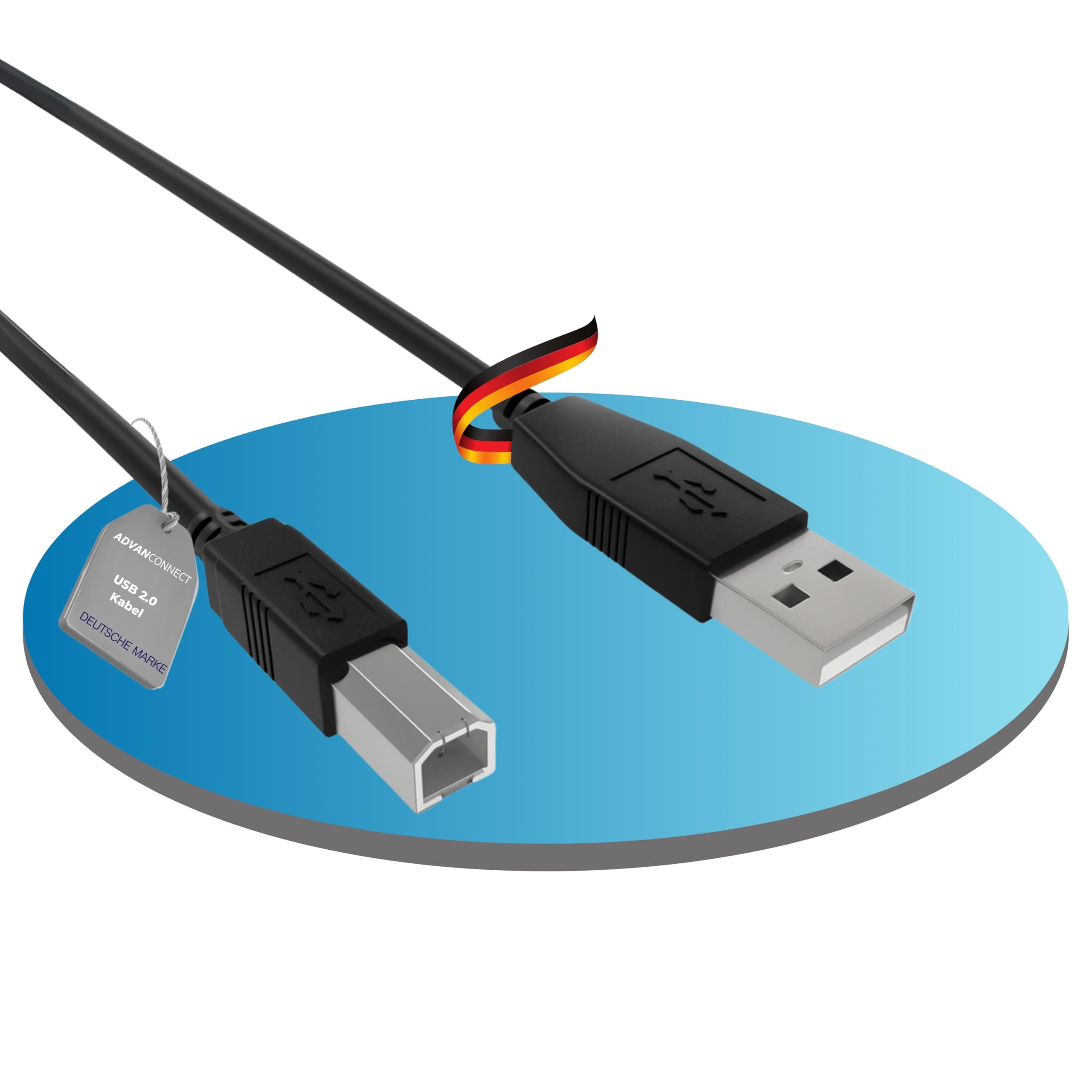 ADVANconnect ADVC-088-0448 USB 2.0 A-B printerkabel 1m hoge snelheid zwart - View 1