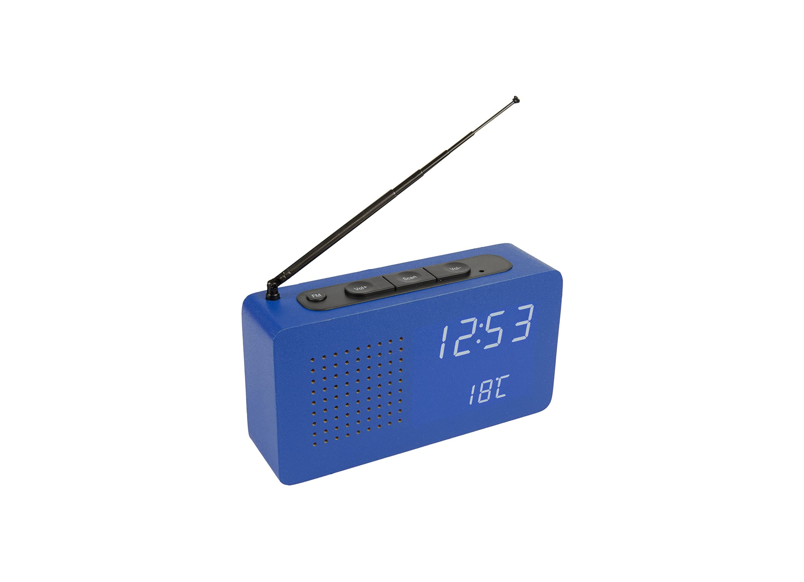 FISURA CL1737 Digitale wekkerradio van hout met temperatuur blauw - View 1
