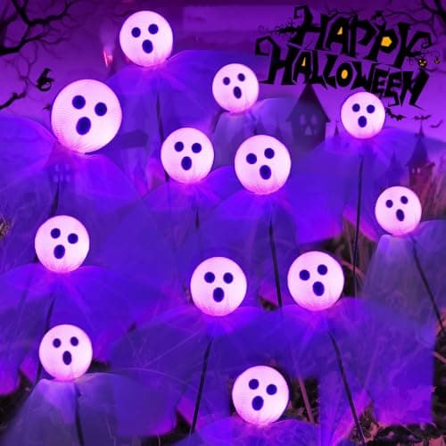 HEYIDAMAI Halloween Solarverlichting 12 LED, IP65, Tuin Decoratie Buiten - View 1