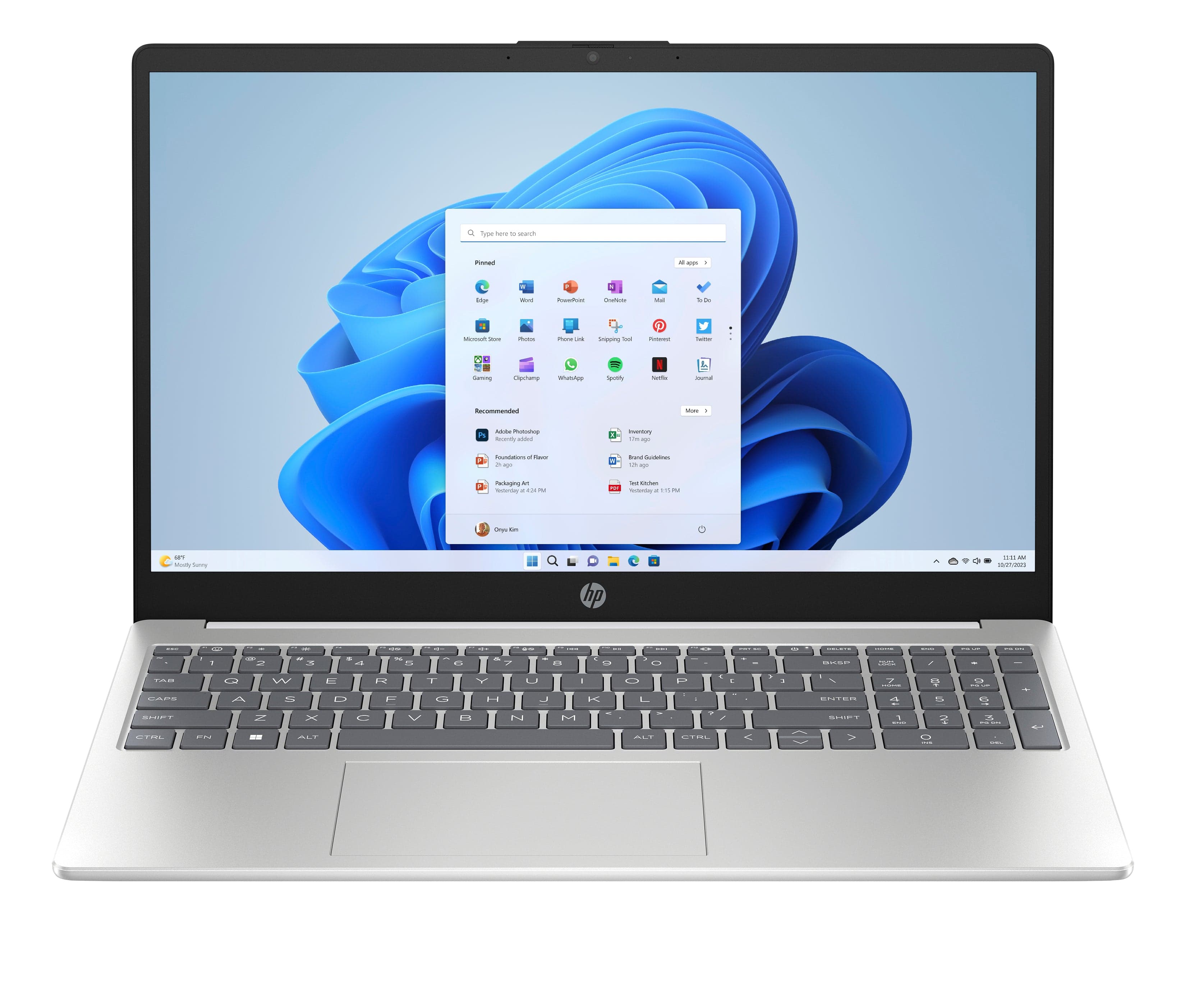 HP 15-fd0288ns i7-1355U/16GB/1TB SSD/Intel Iris Xe/15,6" FHD/W11 Home Wit Spaans toetsenbord - View 1
