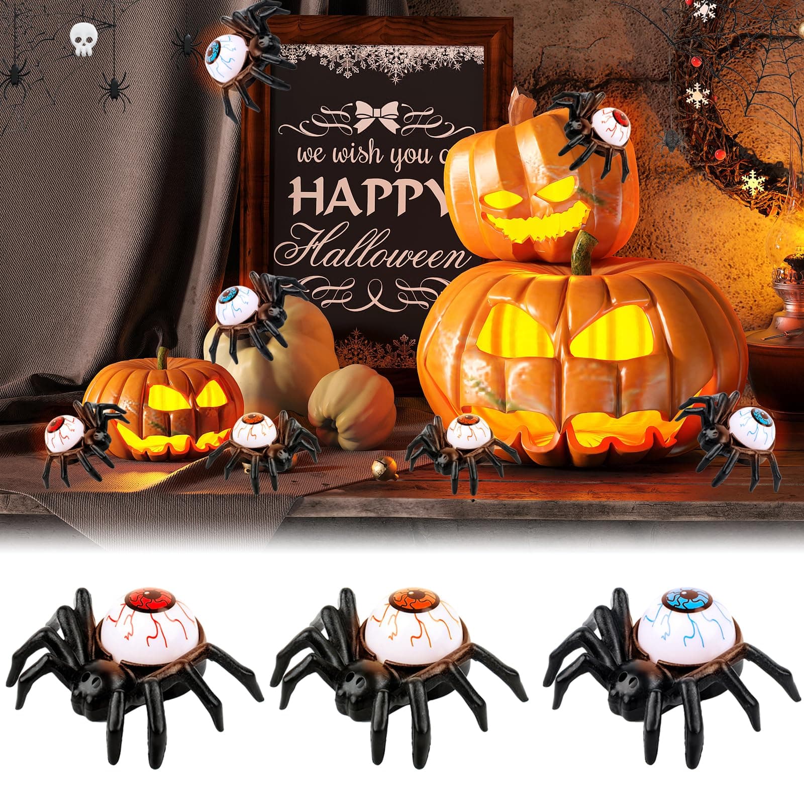 Byffoer Halloween Spin Kaarslicht LED Kaarsen Spin 12 stuks - View 1
