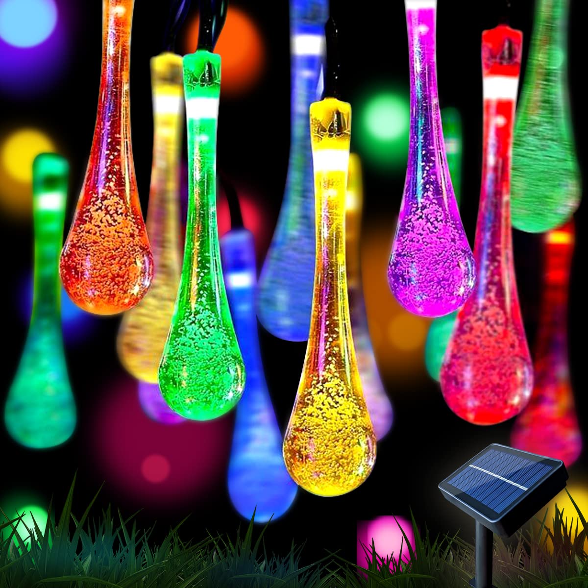 Zonneverlichtingsslingers voor buiten, 50 LED's, 8 modi, waterdicht, decoratie voor huis en